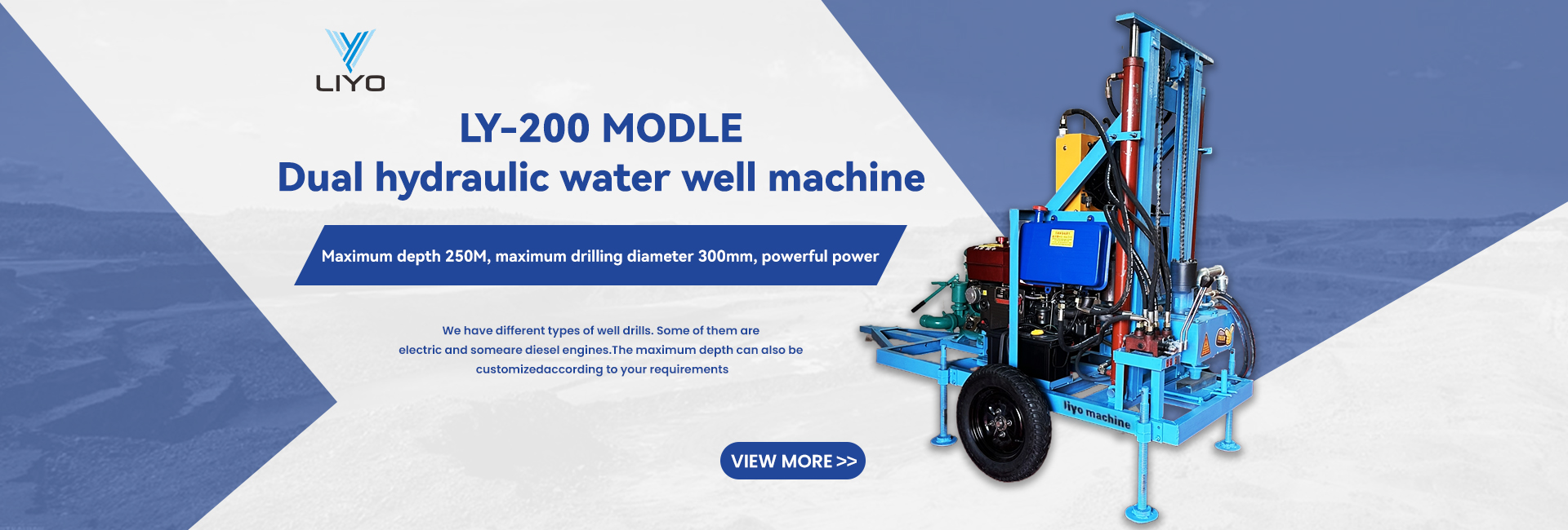 LIYO-200D Dual Hydraulic Water Well Machine