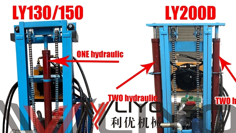 LY-200 dual hydraulic system diesel engine trailer-mounted water well drilling rig