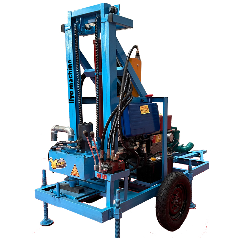 22HP diesel 150m max deep 200m portable hydraulic water well drill rig drilling machine for sale